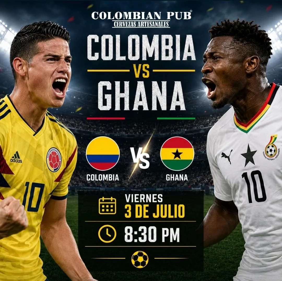 Flyer de COLOMBIA VS GHANA