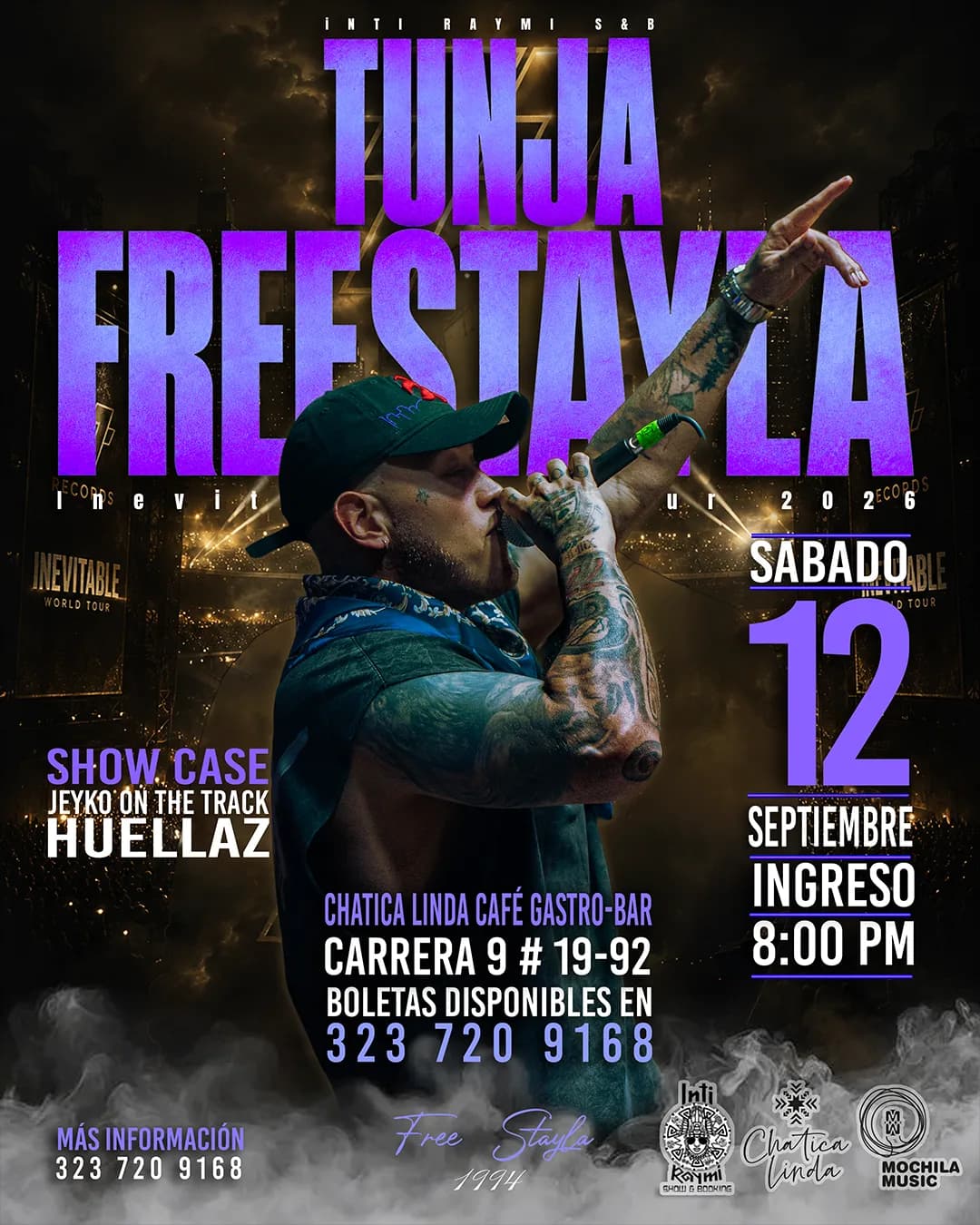 Flyer de Free Stayla Tunja INEVITABLE Tour 1994 II