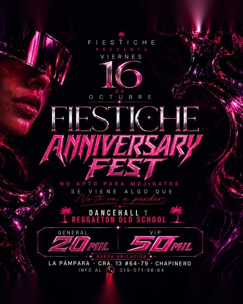Flyer de Fiestiche: Anniversary Fest