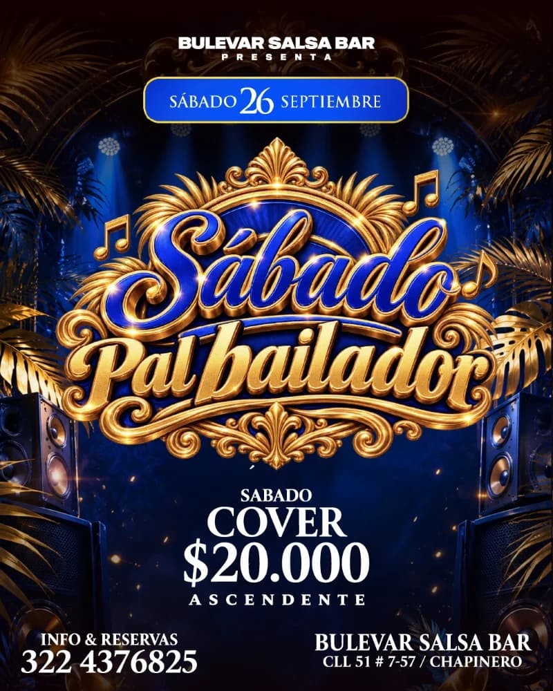 Flyer de Sábado pal bailador