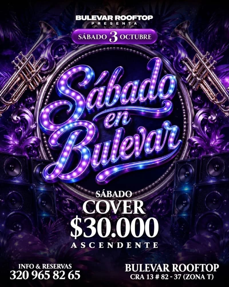 Flyer de SÁBADO EN BULEVAR 