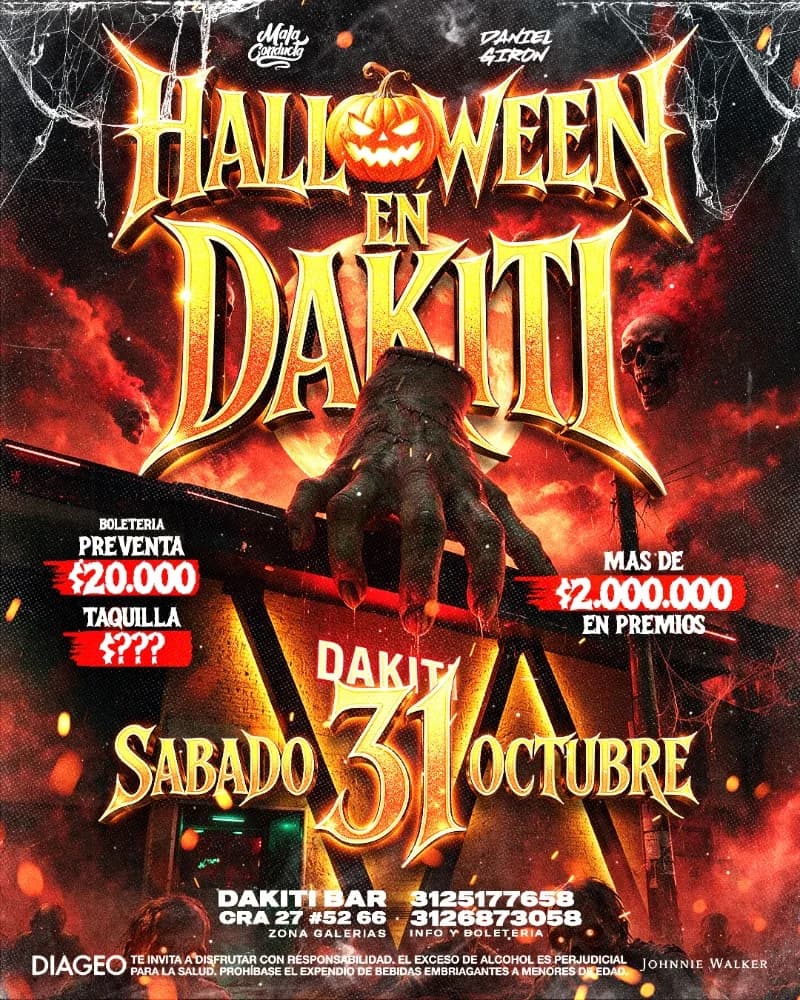 Flyer de Halloween en Dakiti