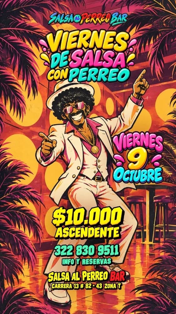 Flyer de VIERNES DE SALSA CON PERREO