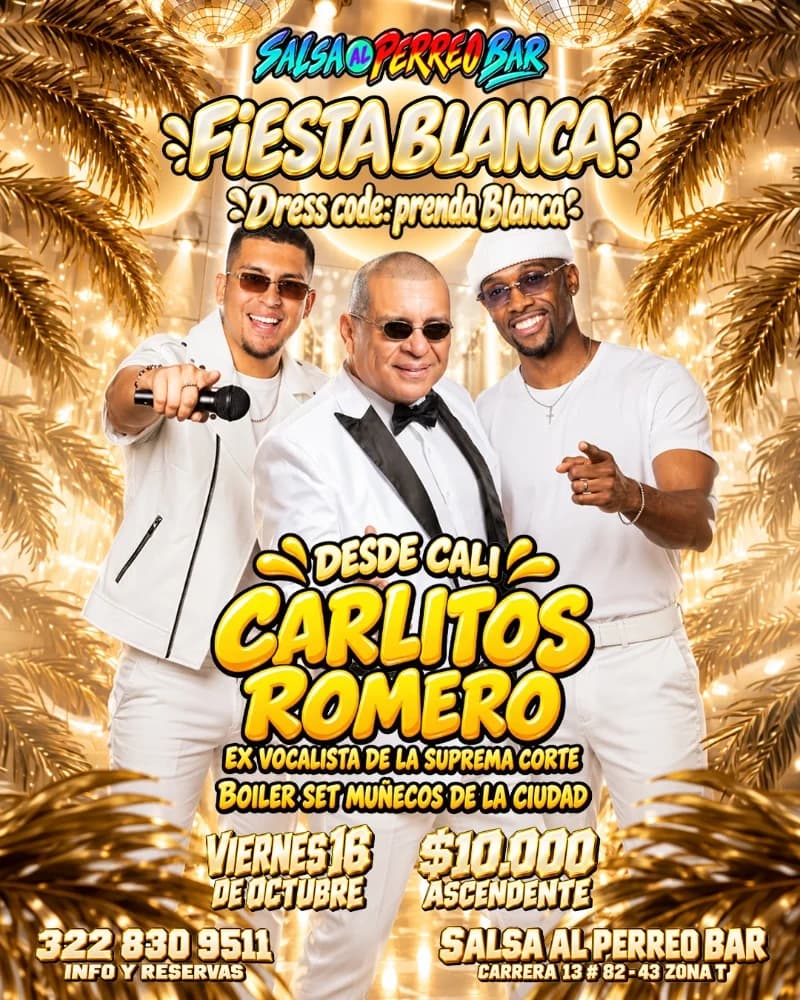 Flyer de FIESTA BLANCA
