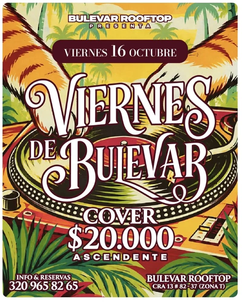 Flyer de VIERNES DE BULEVAR