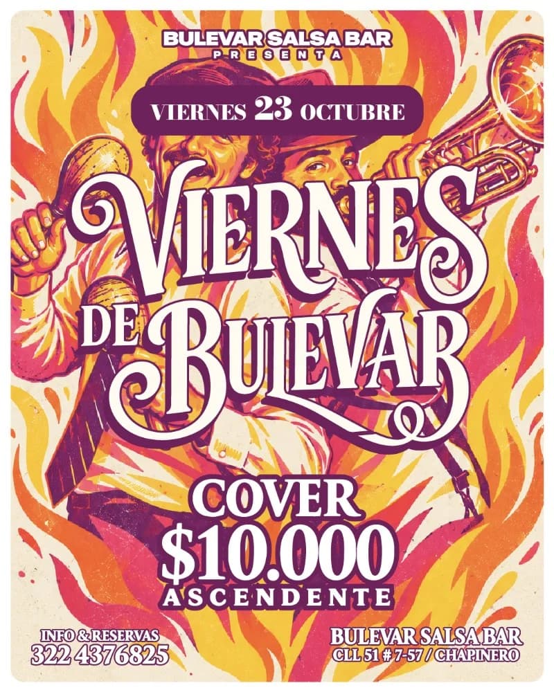 Flyer de Viernes de Bulevar