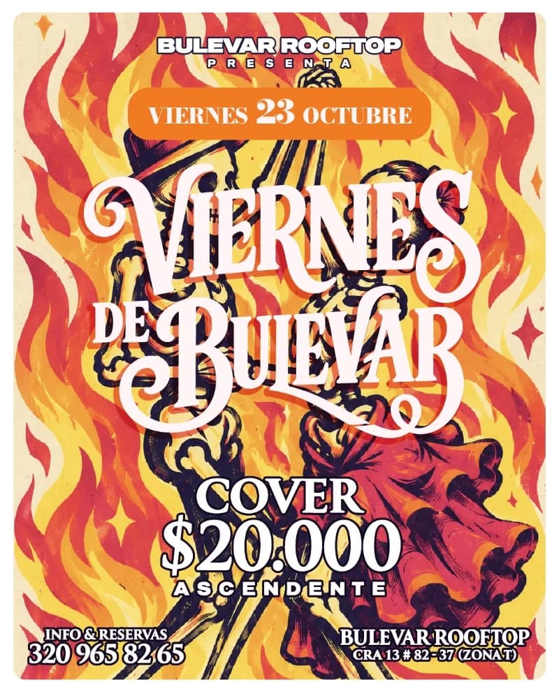 Flyer de Viernes de Bulevar