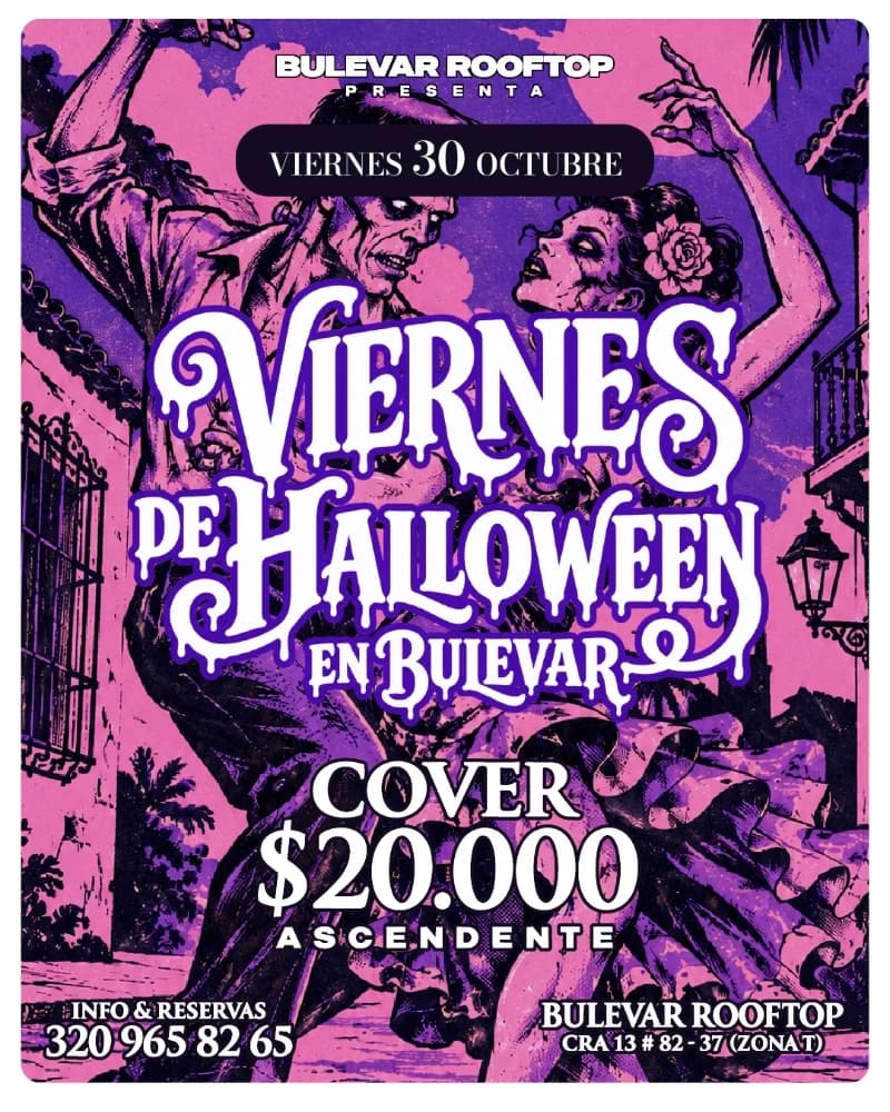 Flyer de VIERNES DE HALLOWEEN EN BULEVAR