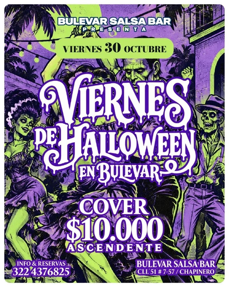 Flyer de VIERNES DE HALLOWEEN EN BULEVAR