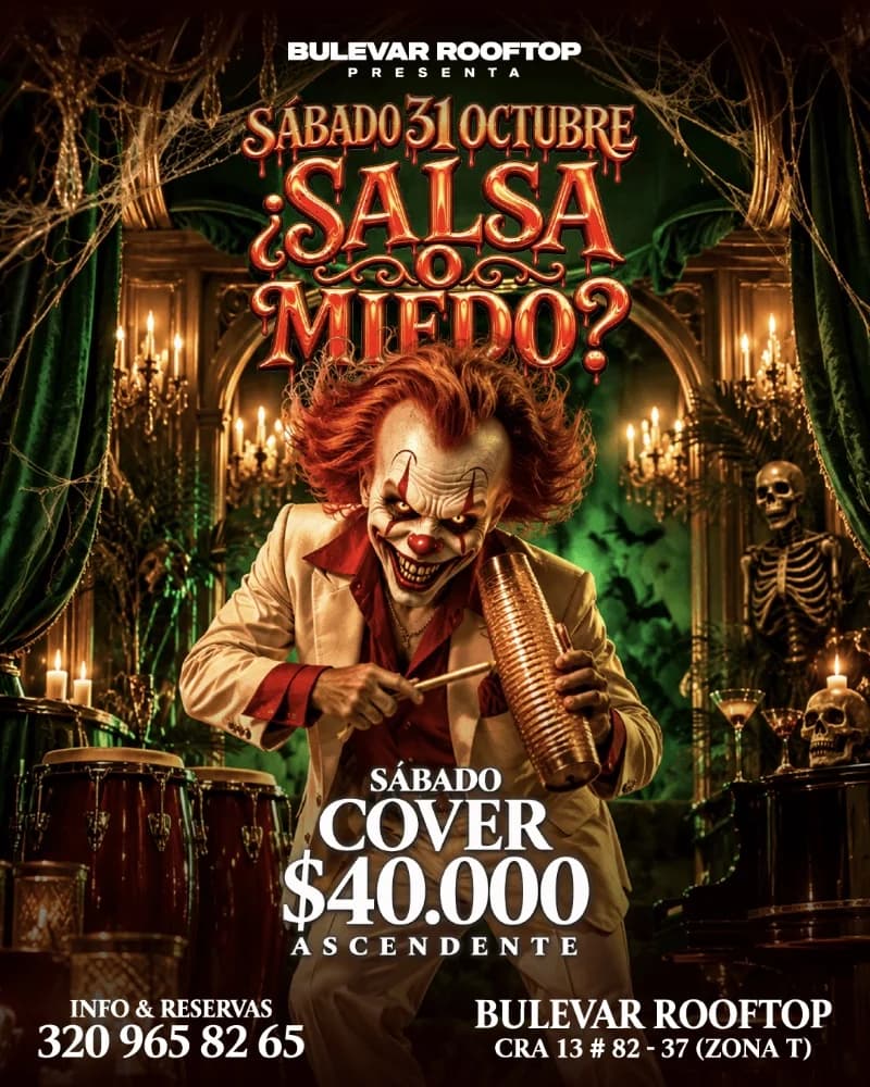 Flyer de ¿SALSA O MIEDO? ( HALLOWEEN )